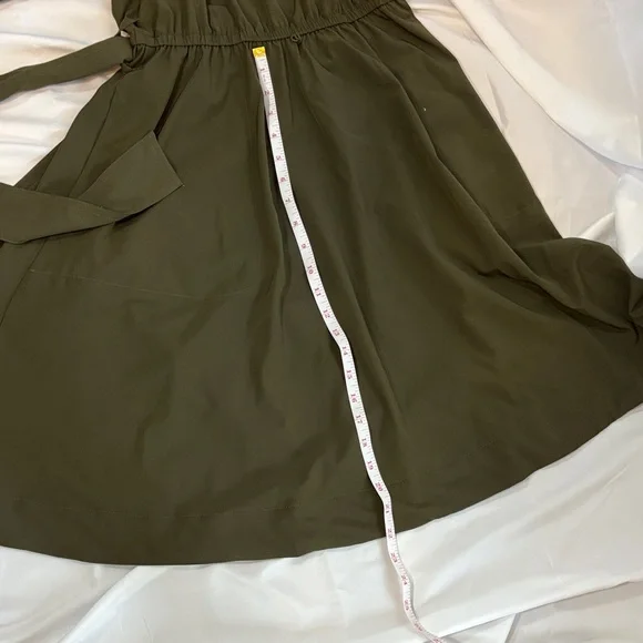 NWT Calvin Klein Olive Green A-line Shirtdress, Size 2 - Picture 14 of 14